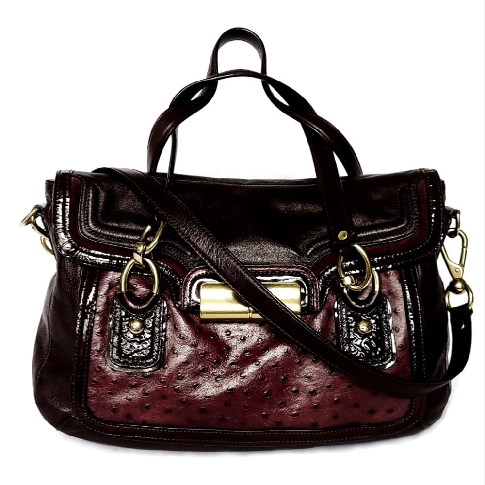 COACH Leather & Ostrich Kristen Spectator